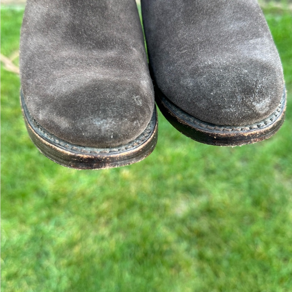 Suede Ankle Booties in Brown - Picture 14 of 16